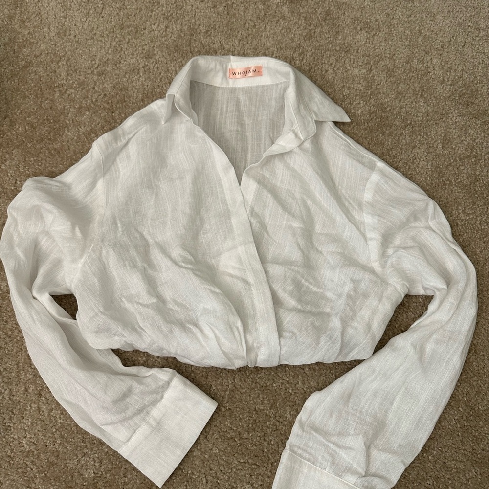 White Women's crop Top